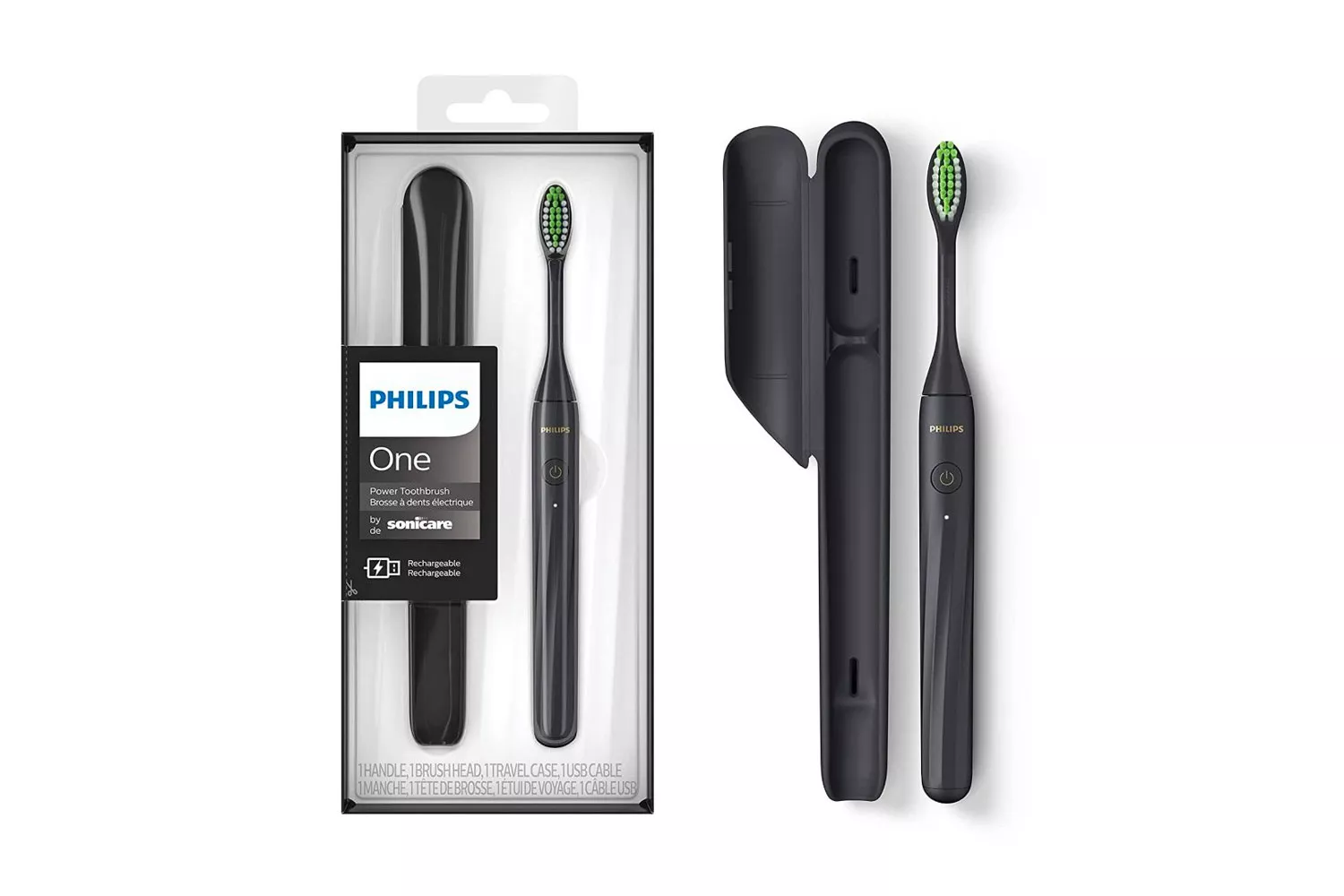 Philips One by Sonicare Rechargeable Toothbrush in Shadow Black