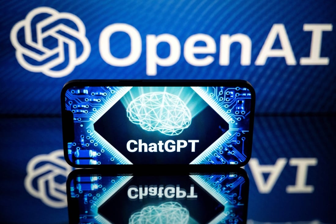 This photo illustration taken Jan. 23, 2023, shows screens displaying the logos of OpenAI and ChatGPT. Photo: AFP via Getty Images/TNS